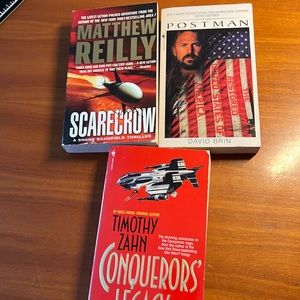 📌3 Pocket Books David Brain Postman, Reilly Scarecrow, Zahn Conquerors Legacy